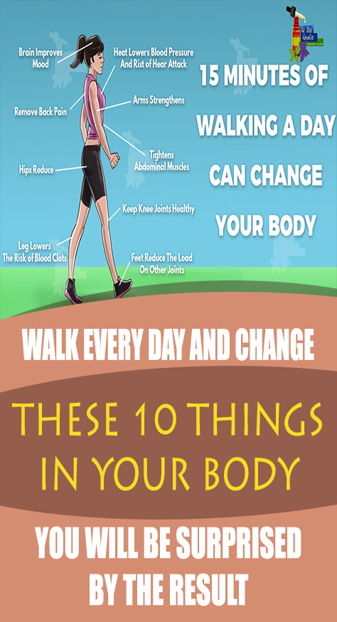As little as 15-30 minutes of walking every day can drastically improve not only a person’s overall appearance but health as well. Plus, walking is free, easy and requires little effort.
