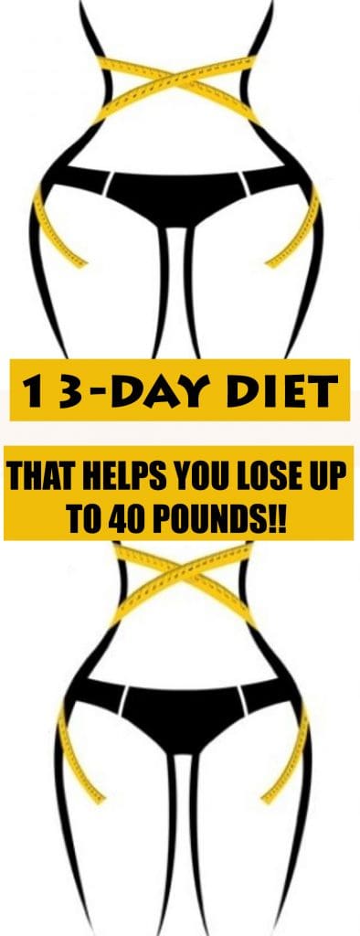 This 13-day eating regimen is hard, however successful, to blaze off fat. Following 13 days you can eat ordinarily without putting on weight for a long time.