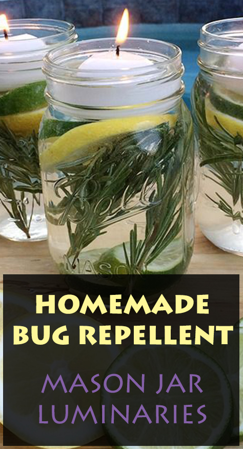 DIY Bug Repellent Mason Jar Luminaries are both gorgeous and extremely effective.  Keep those mosquitoes away and spend more time enjoying the outdoors.